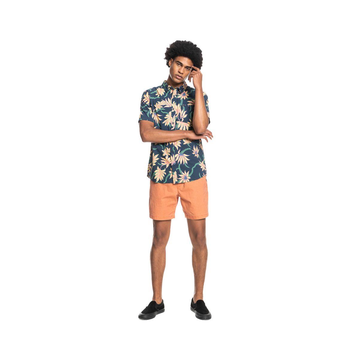 Camisa  Quiksilver Mystic Beach Hombre Insignia Blue-3