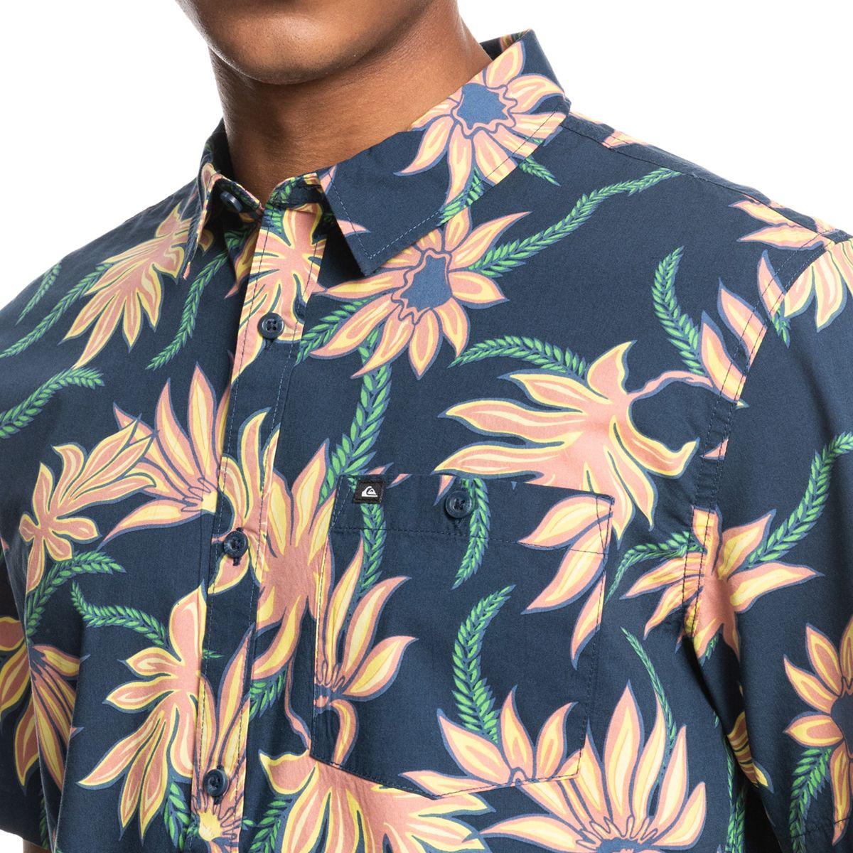 Camisa  Quiksilver Mystic Beach Hombre Insignia Blue-4