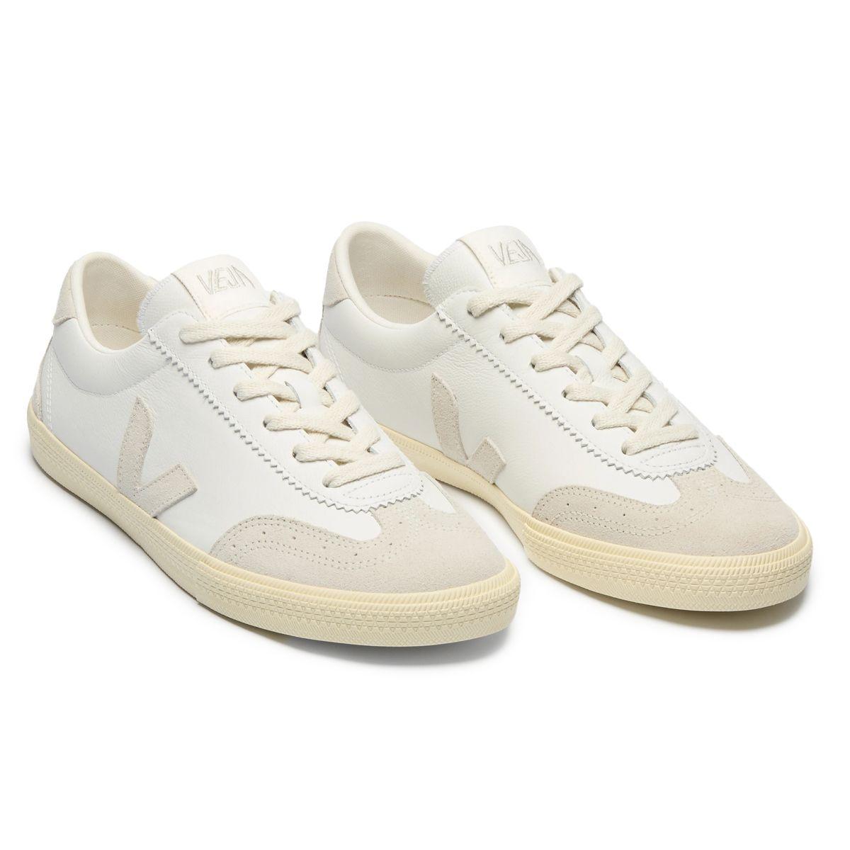 Zapatillas Mujer Veja Volley Leather Blanco-2