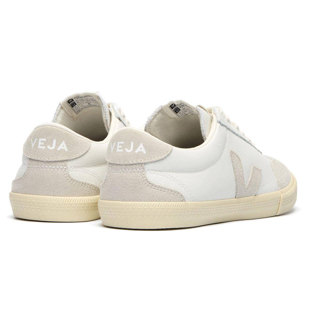 Zapatillas Mujer Veja Volley Leather Blanco-3