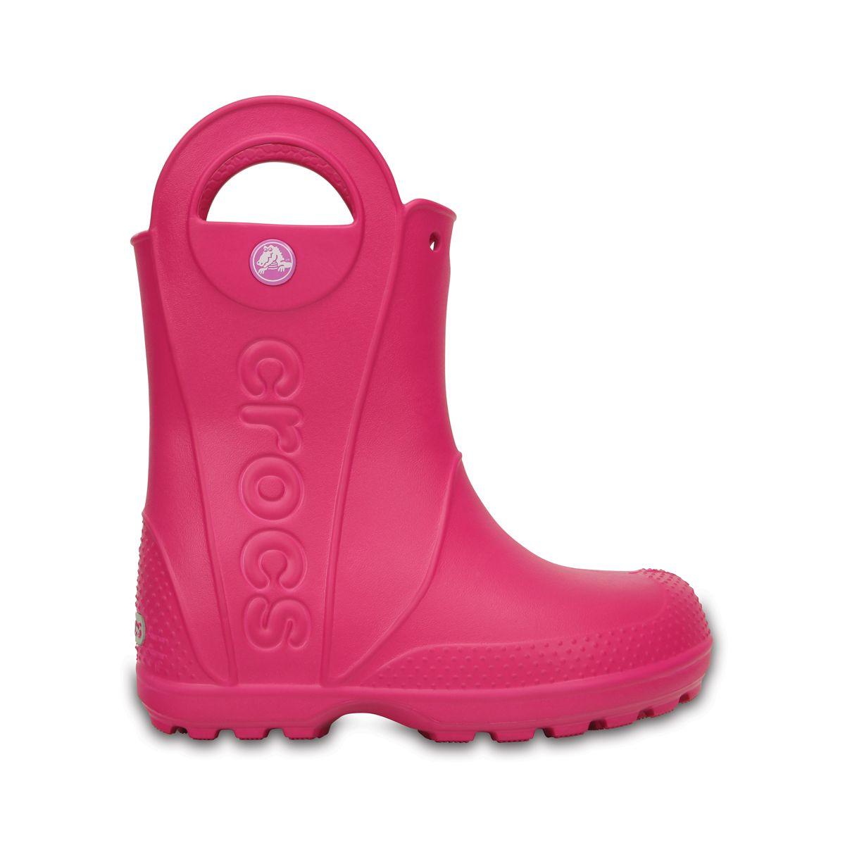 Bota Crocs Handle It Rain Niño Pink-1