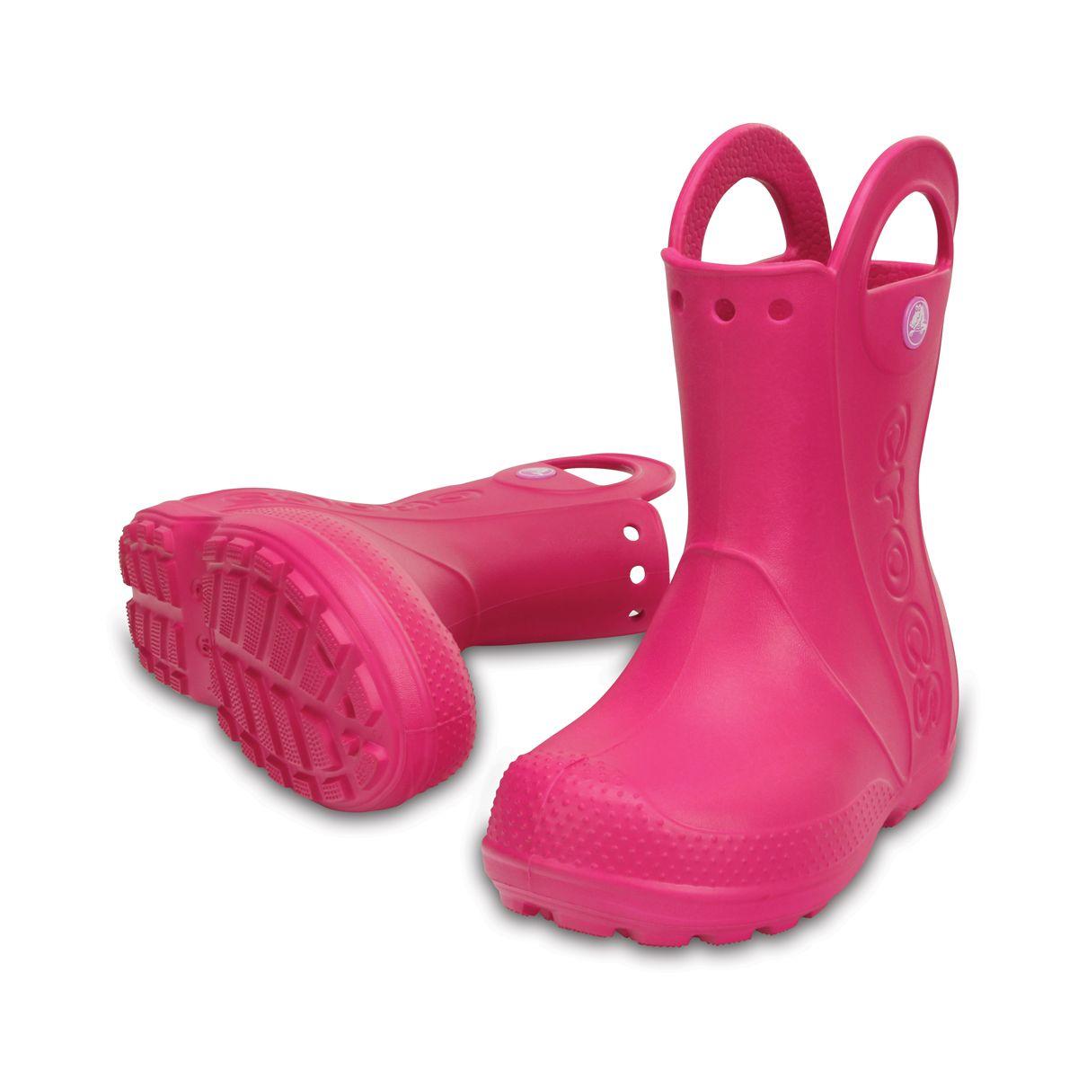 Bota Crocs Handle It Rain Niño Pink-5