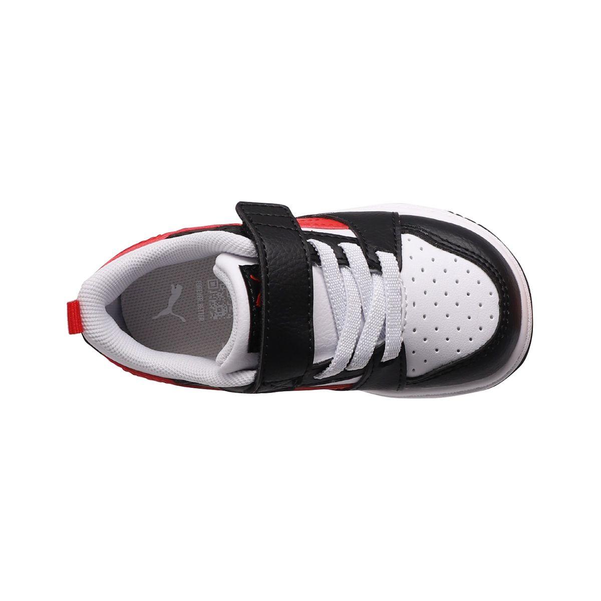 Zapatillas Urbanas Puma Rebound V6 Baby Negra/Blanca/Roja-4