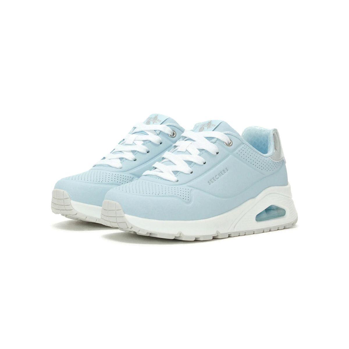 Zapatillas Joven Uno Gen1 Shimmer Away Skechers Celestes-1