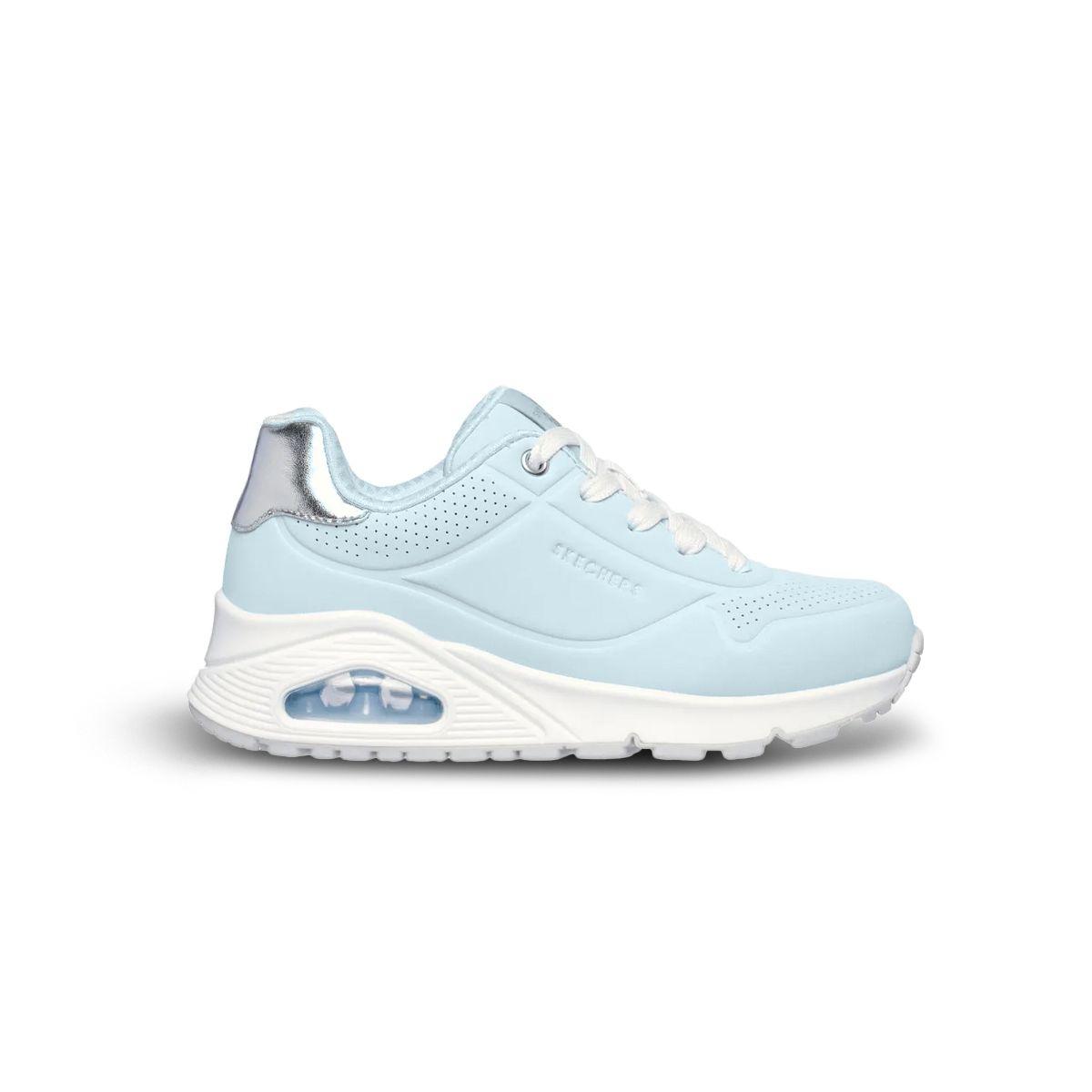 Zapatillas Joven Uno Gen1 Shimmer Away Skechers Celestes-2
