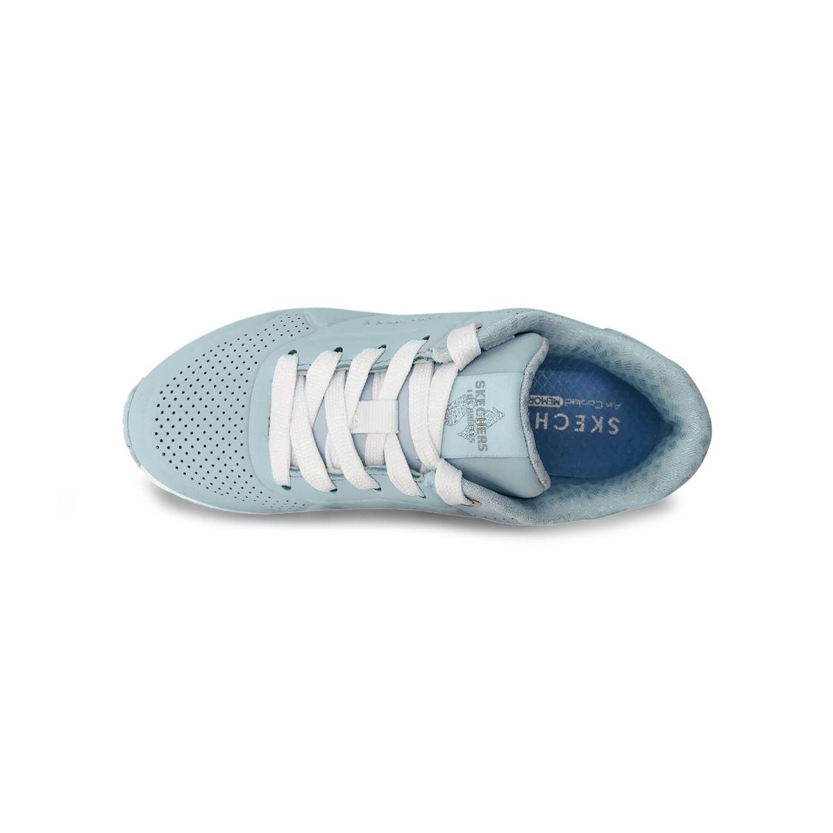 Zapatillas Joven Uno Gen1 Shimmer Away Skechers Celestes-3