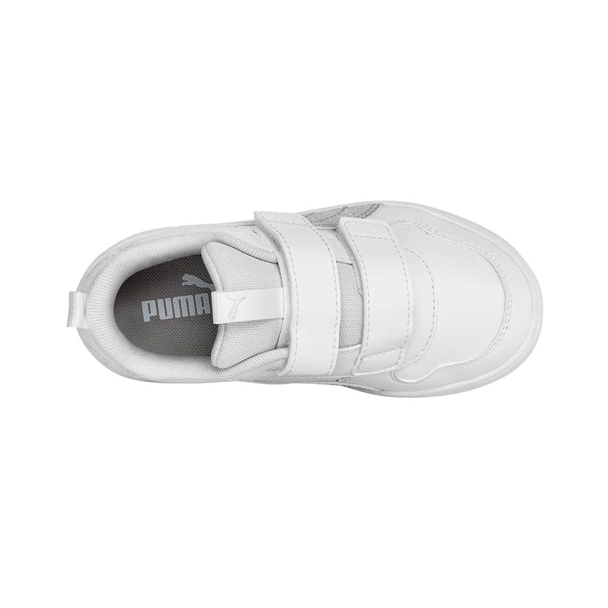 Zapatillas Niños Multiflex Glitz Formstrip Puma Blanca/Plata-4
