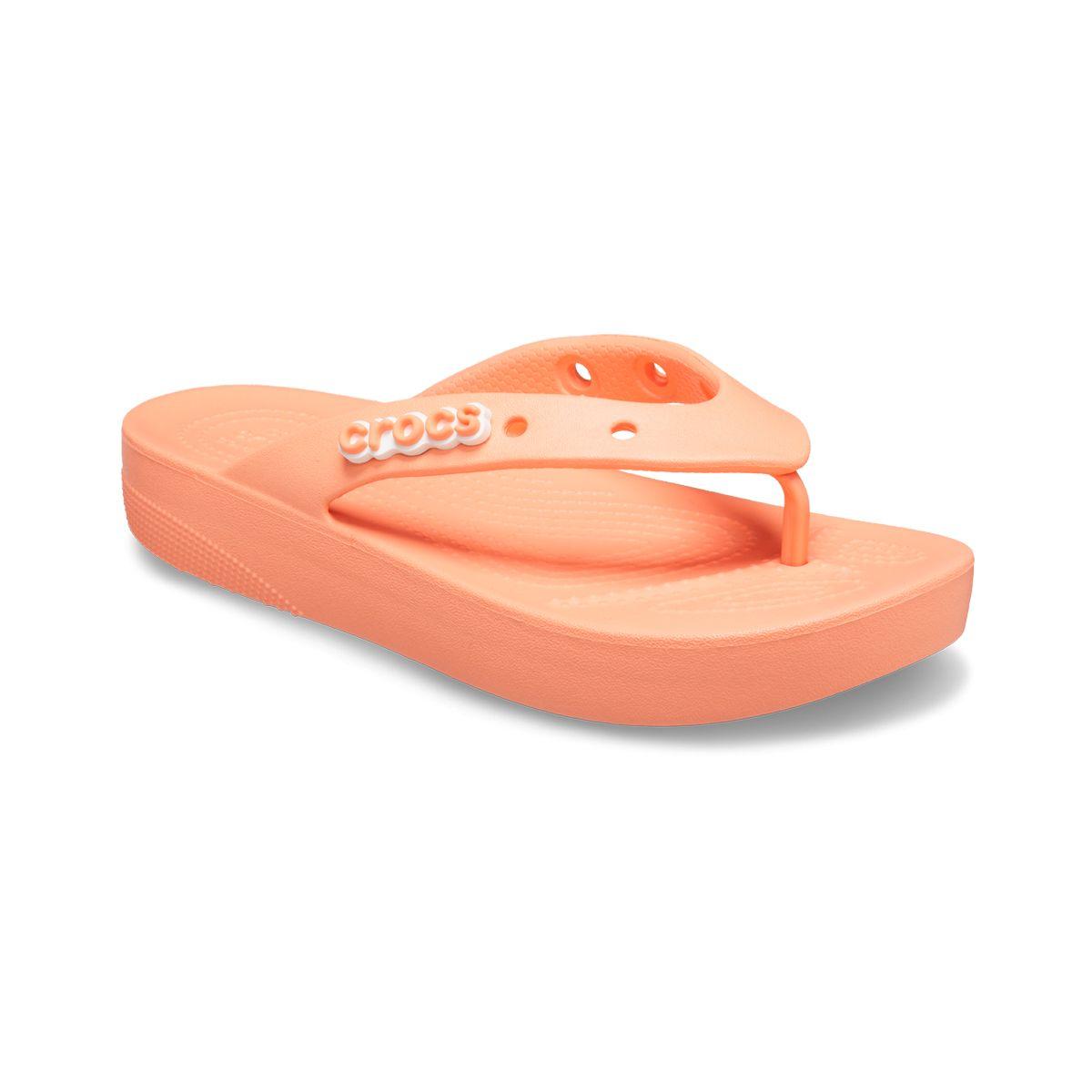 Sandalia Crocs Classic Platform Flip Flop Unisex Papaya-0