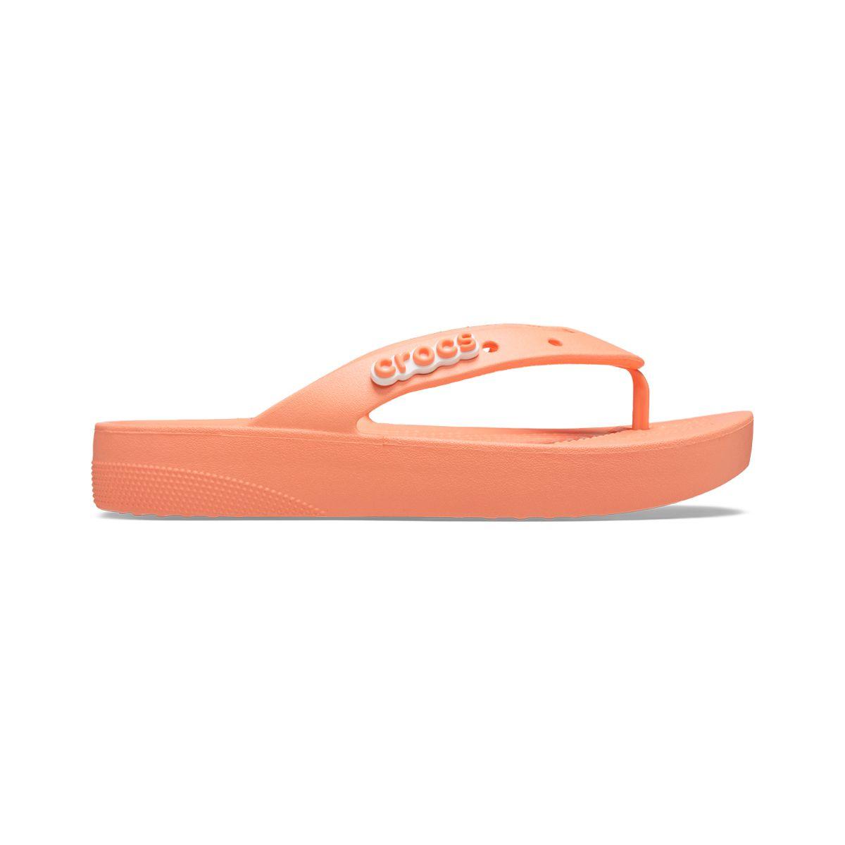 Sandalia Crocs Classic Platform Flip Flop Unisex Papaya-1