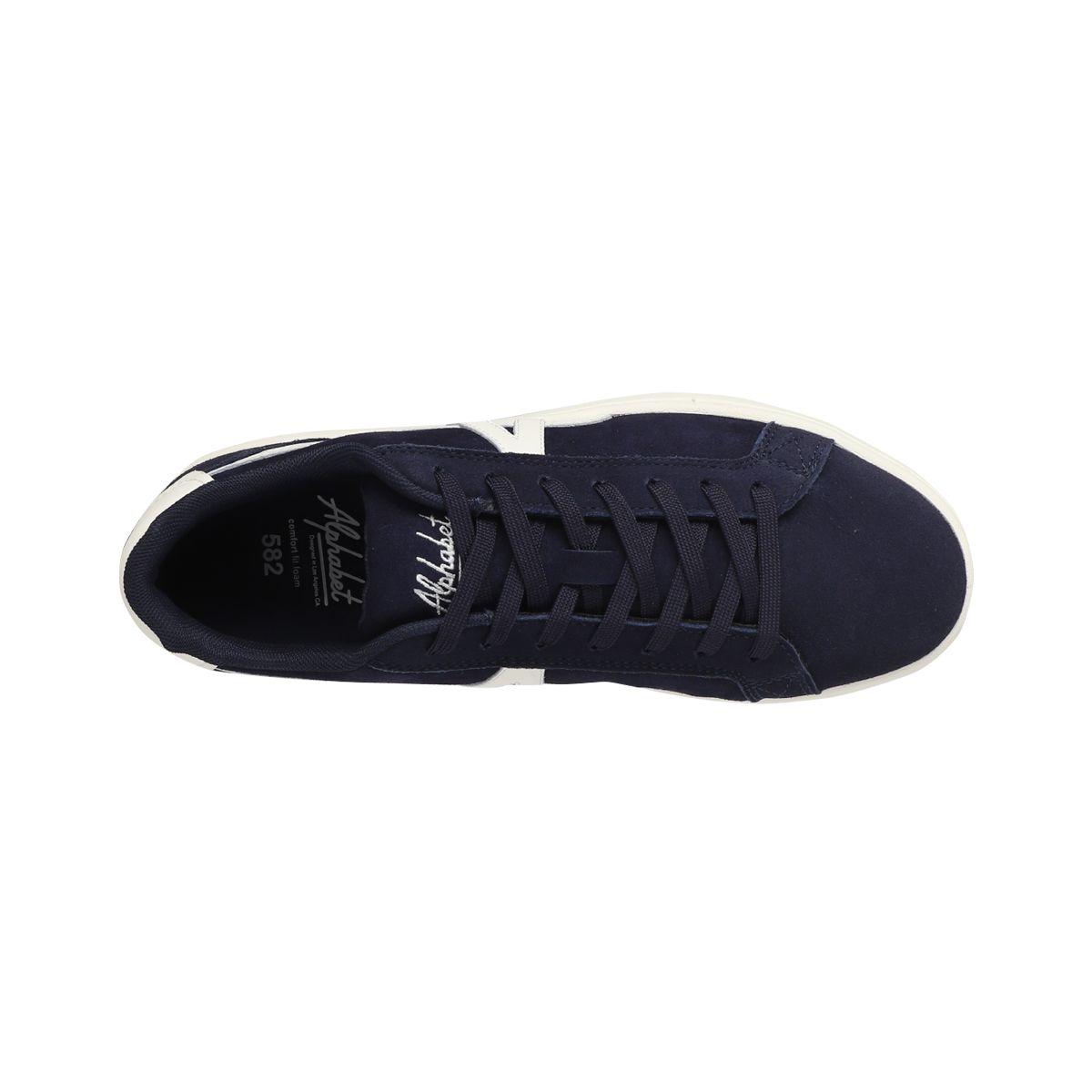 Zapatillas Hombre Round Low Alphabet Azules/Blancas-4