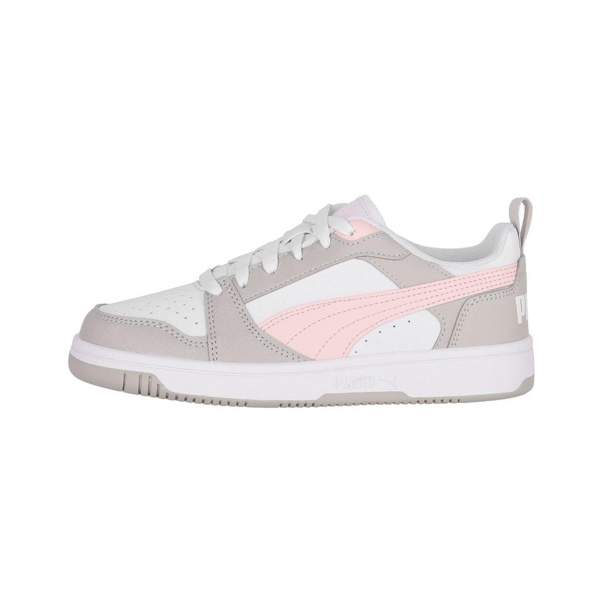 Zapatilla Puma Rebound V6 Low Mujer White/Pink/Gray-0