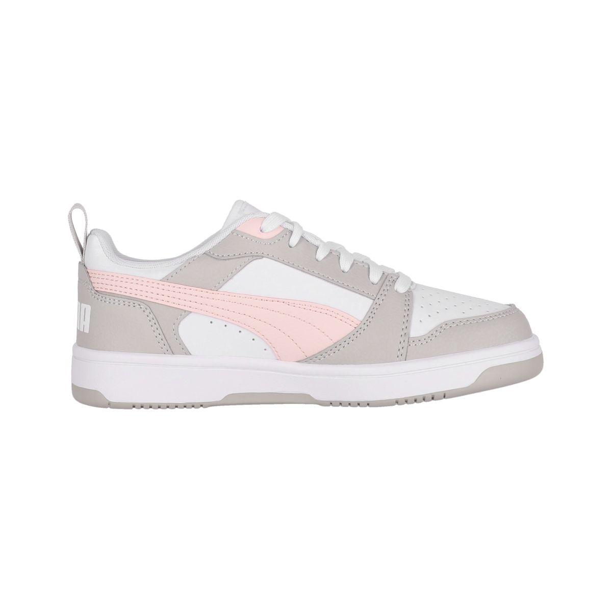 Zapatilla Puma Rebound V6 Low Mujer White/Pink/Gray-1