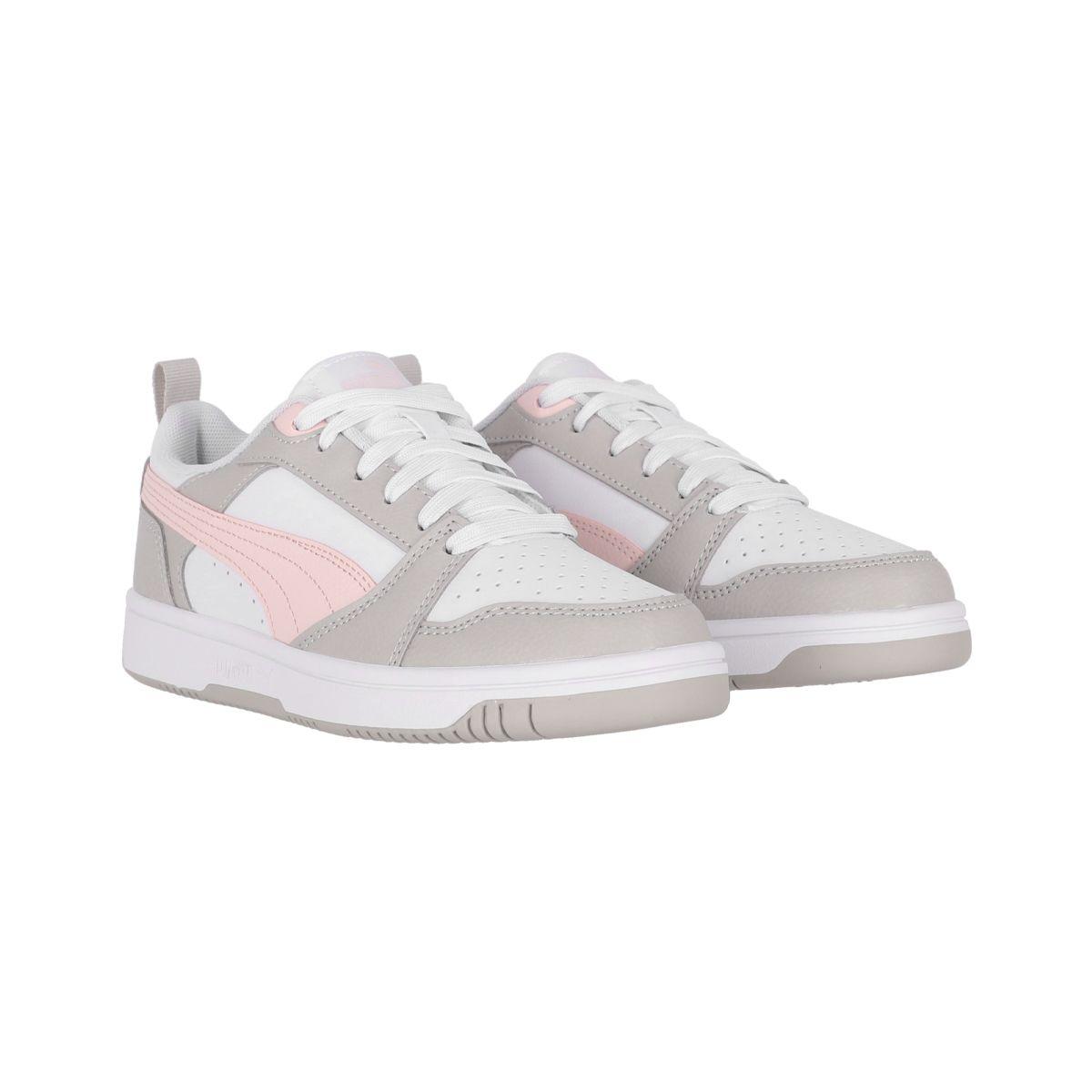 Zapatilla Puma Rebound V6 Low Mujer White/Pink/Gray-2