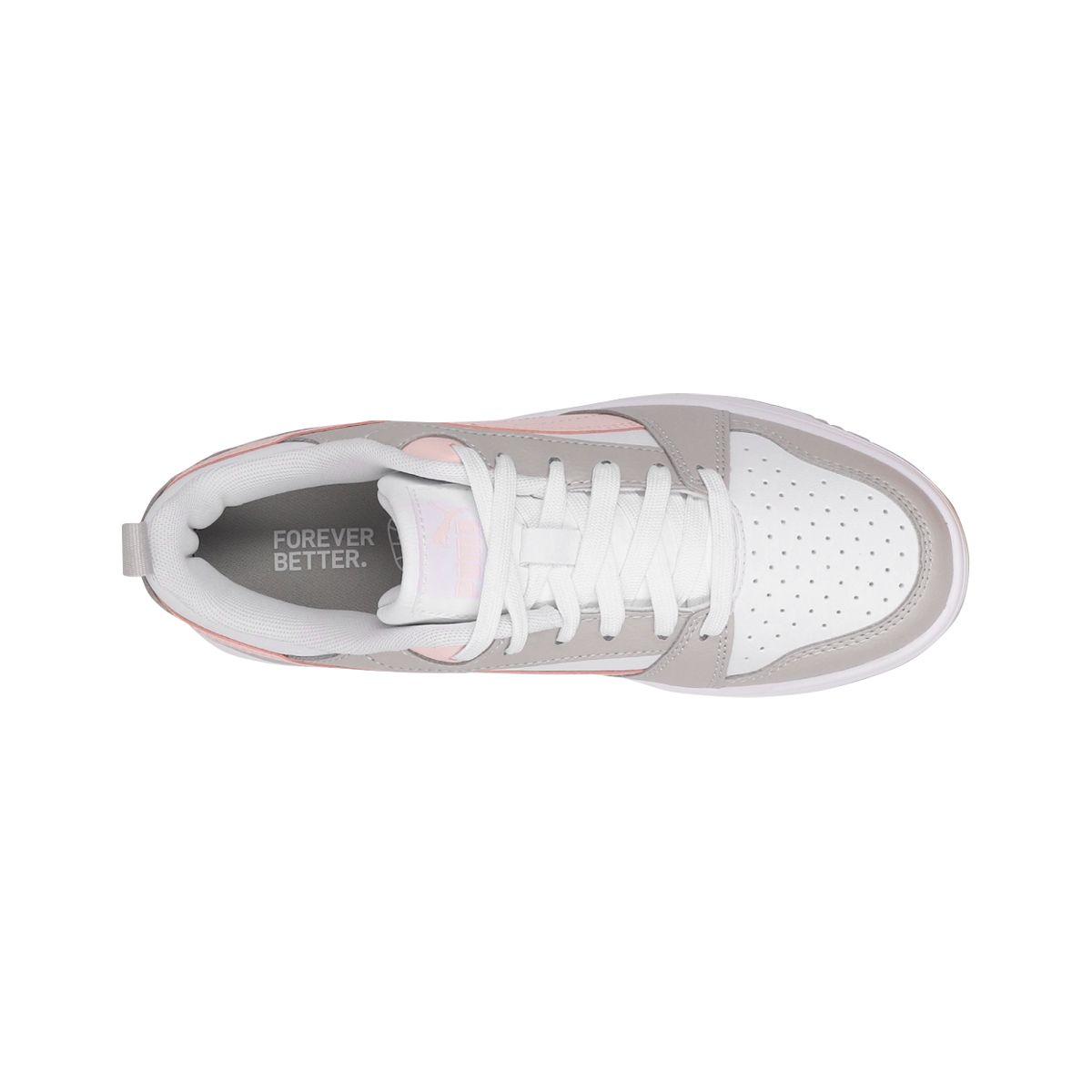 Zapatilla Puma Rebound V6 Low Mujer White/Pink/Gray-4
