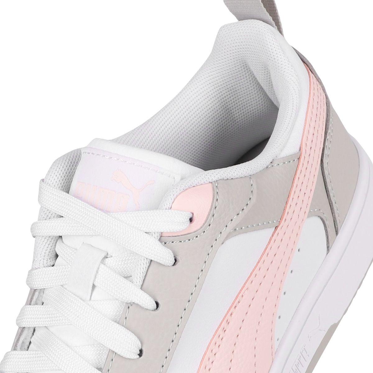 Zapatilla Puma Rebound V6 Low Mujer White/Pink/Gray-5
