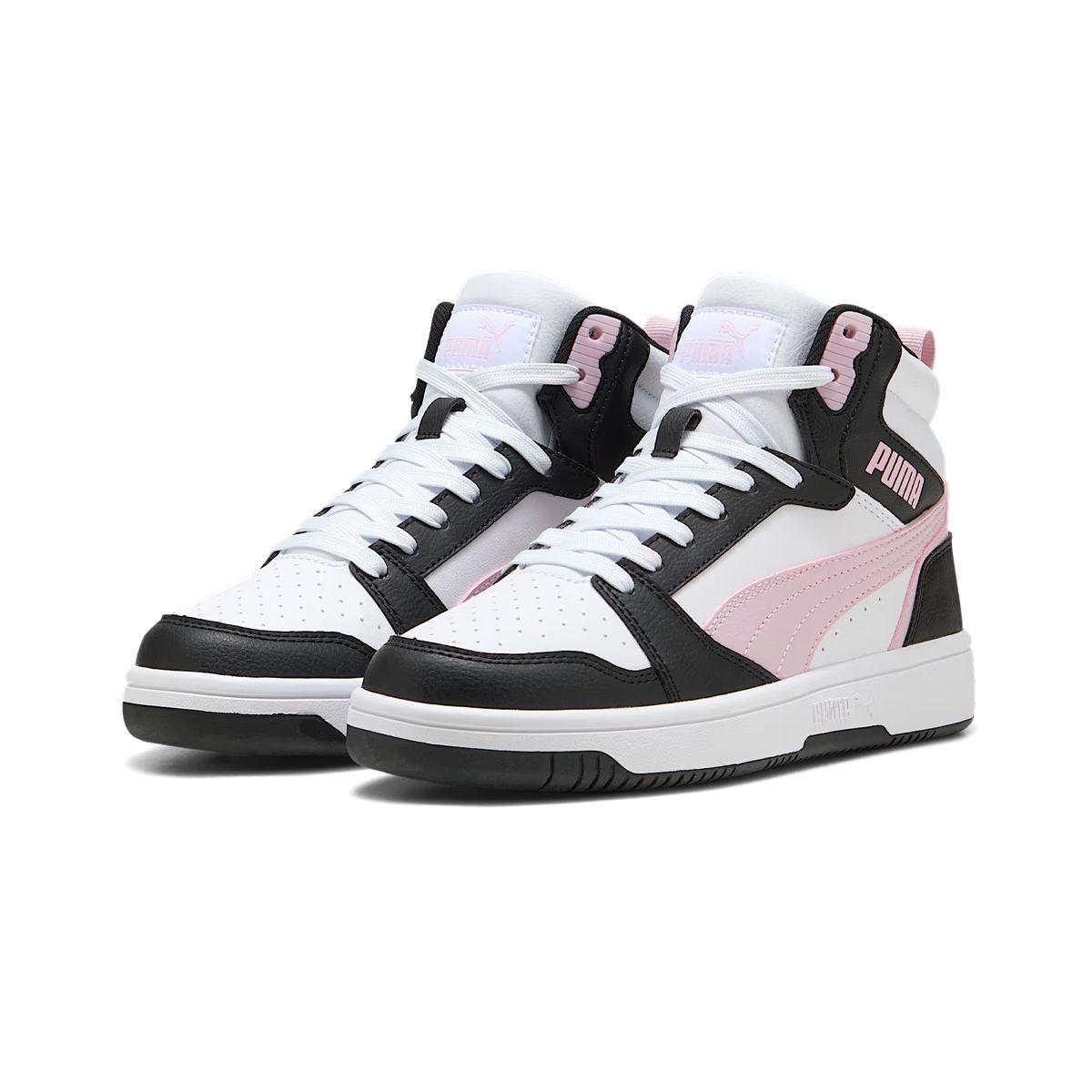 Zapatillas Mujer Rebound V6 Mid Puma Blanca/Negra/Rosa-2