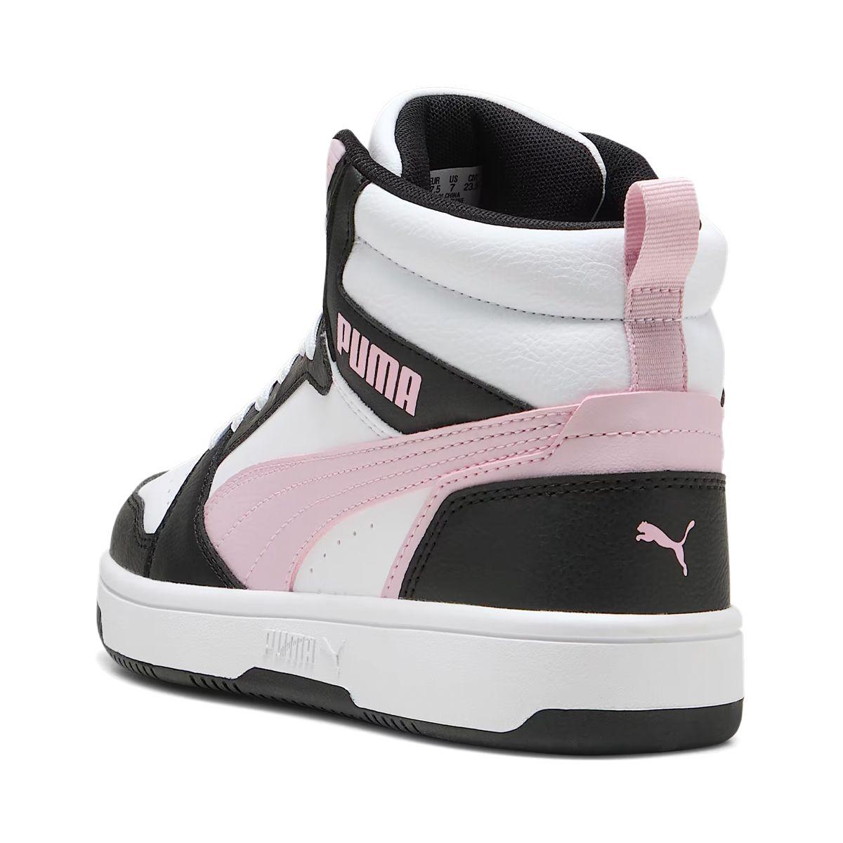 Zapatillas Mujer Rebound V6 Mid Puma Blanca/Negra/Rosa-3