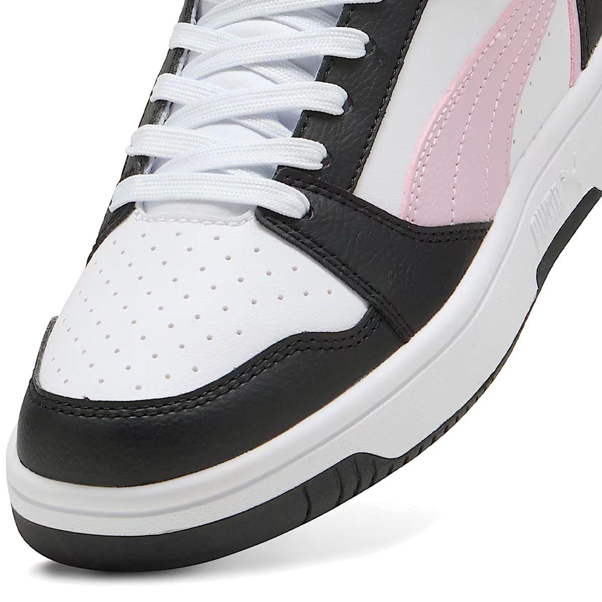 Zapatillas Mujer Rebound V6 Mid Puma Blanca/Negra/Rosa-5