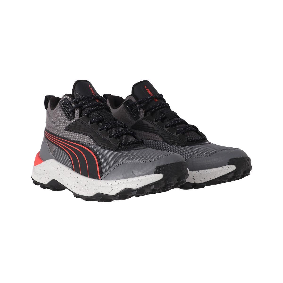 Zapatilla Puma Outdoor Obstruct Pro Mid Hombre Grises/Rojas-2