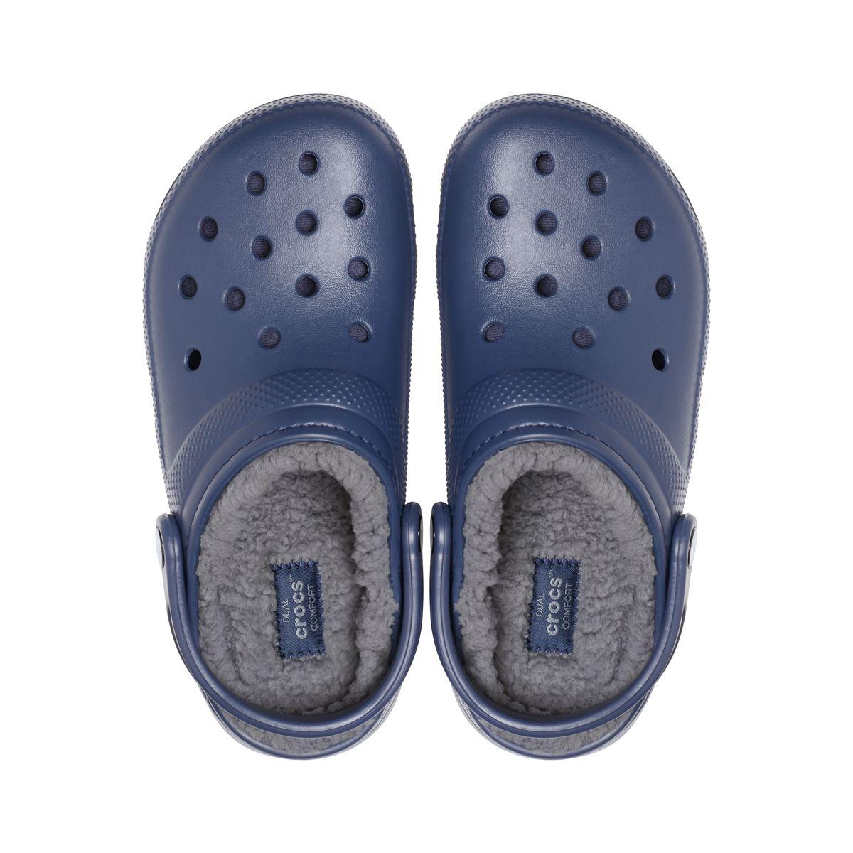 Zuecos Unisex Crocs Classic Lined Clog Navy/charcoal-4