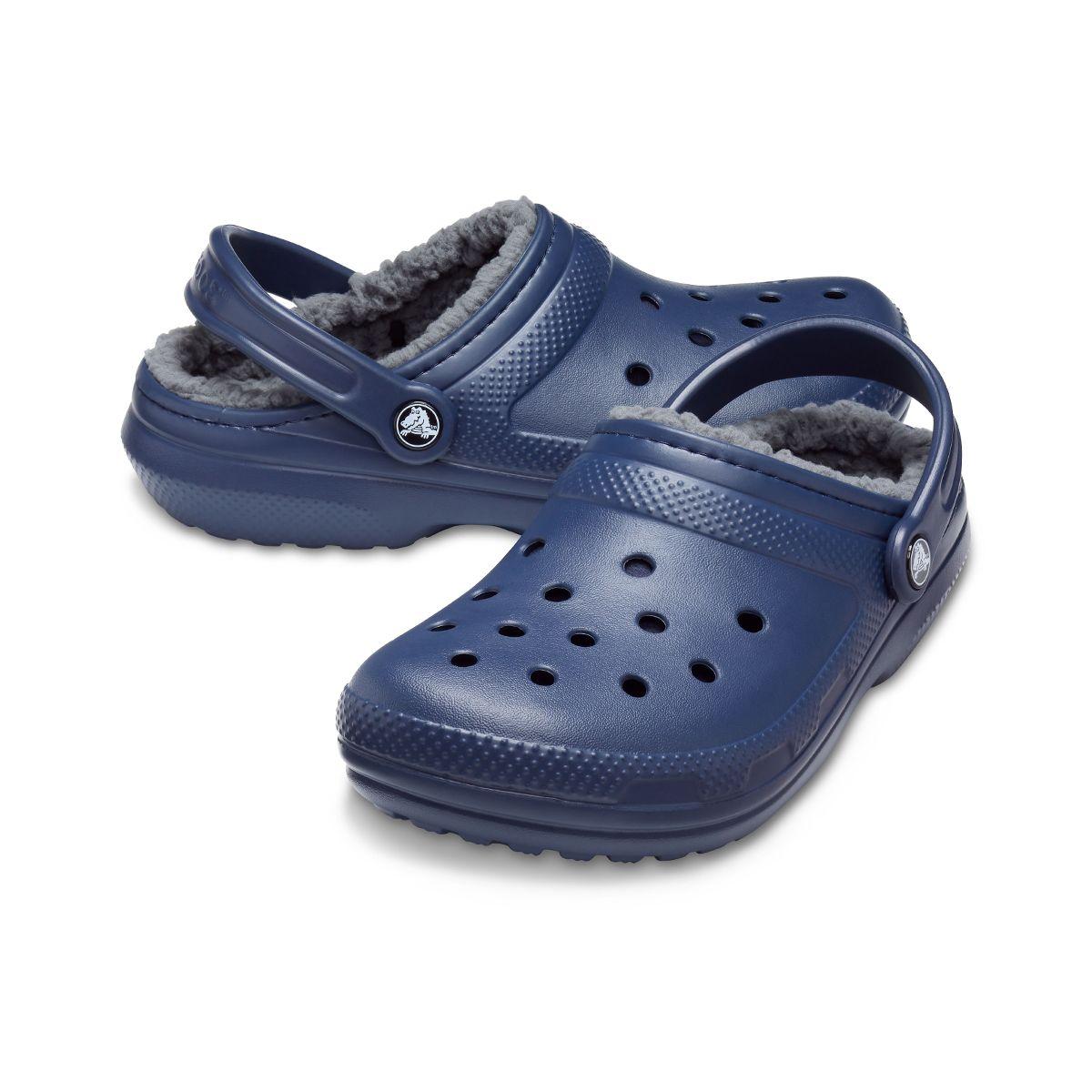 Zuecos Unisex Crocs Classic Lined Clog Navy/charcoal-5