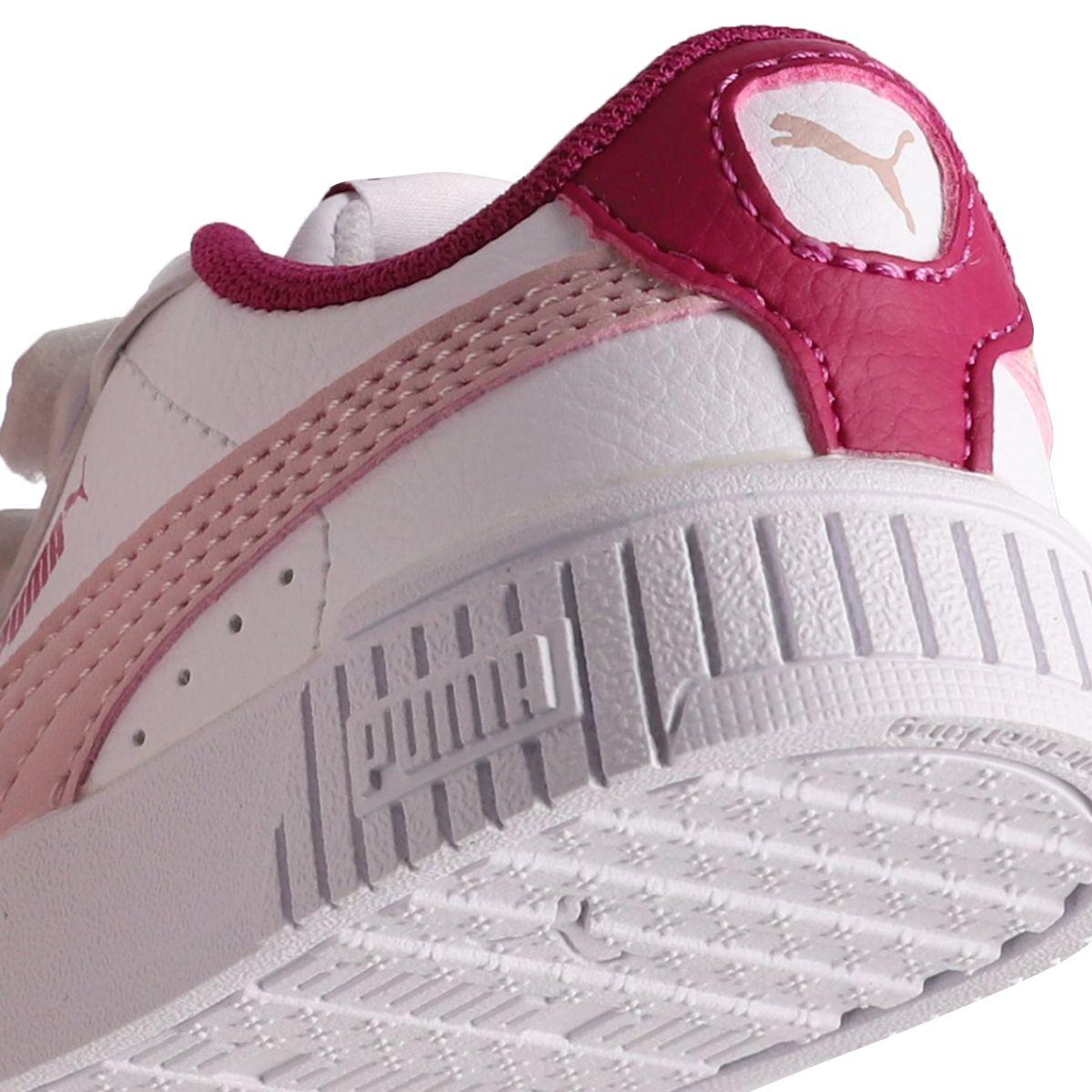 Zapatilla Puma Urbanas Carina 2.0 Baby Blancas/Rosadas-5