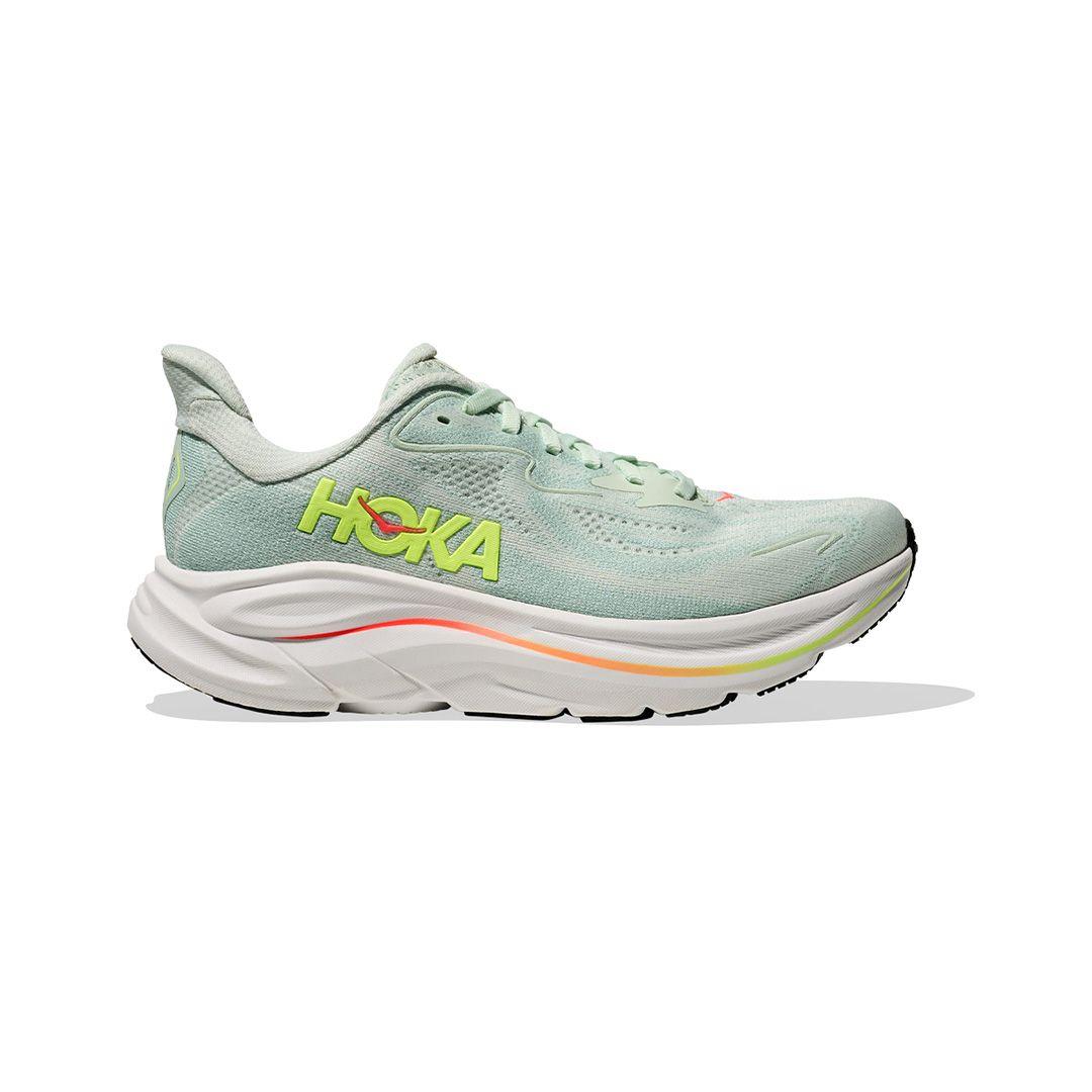 Hoka Clifton 10 Mujer Sea Glass/Neon Flame-0
