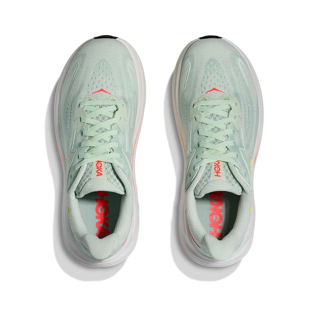 Hoka Clifton 10 Mujer Sea Glass/Neon Flame-1