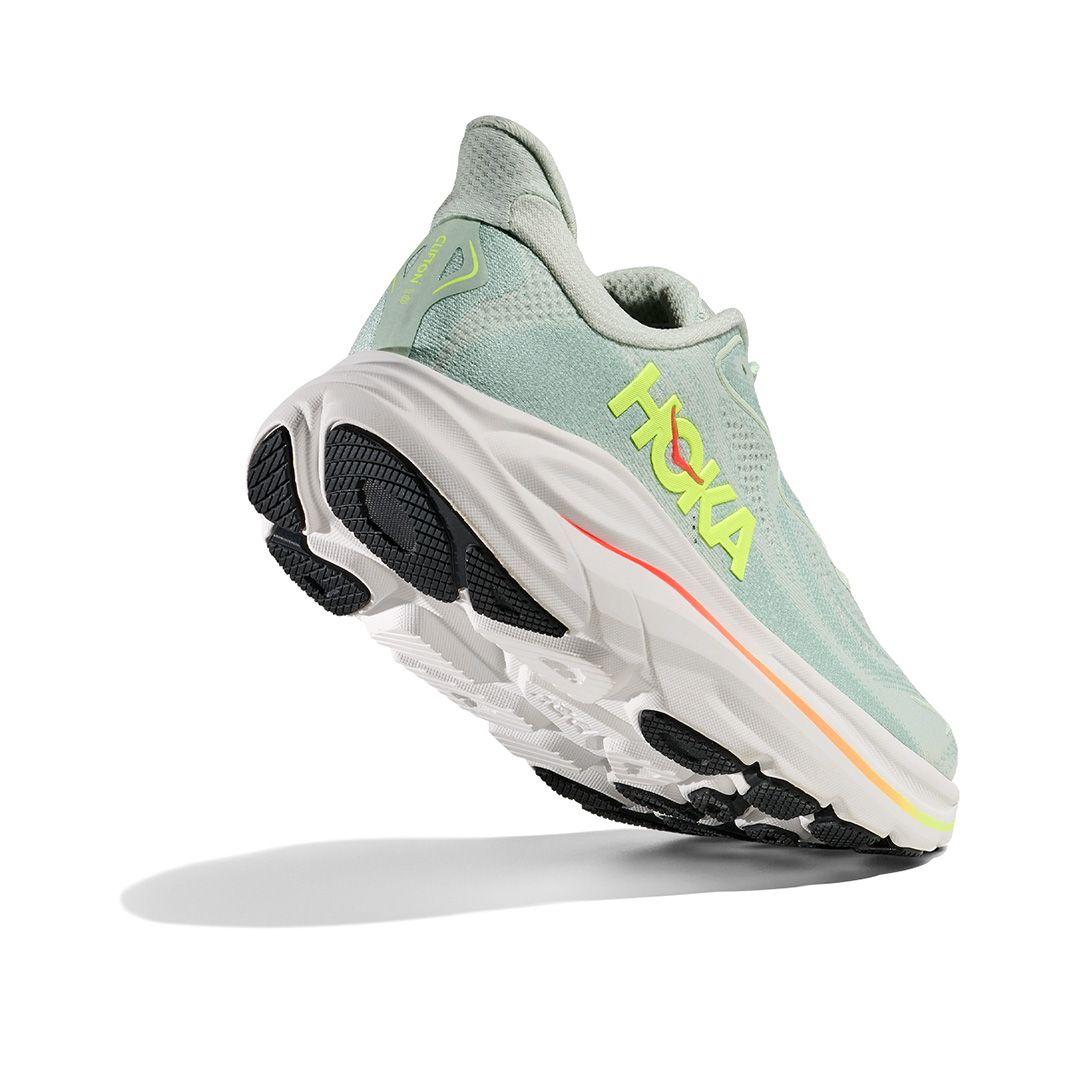 Hoka Clifton 10 Mujer Sea Glass/Neon Flame-2