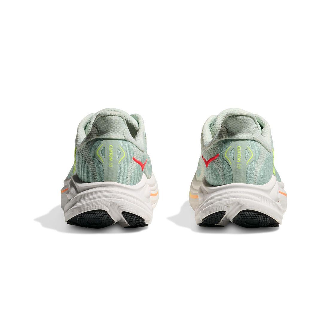 Hoka Clifton 10 Mujer Sea Glass/Neon Flame-4