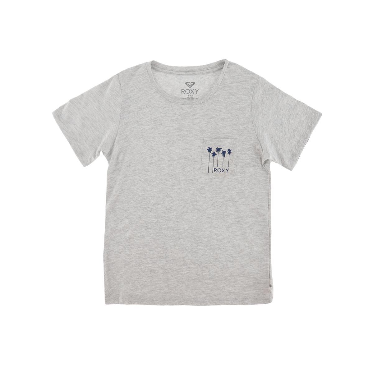 Polera Roxy Basic Melange Girls (10-16 años) Niña Gris-0