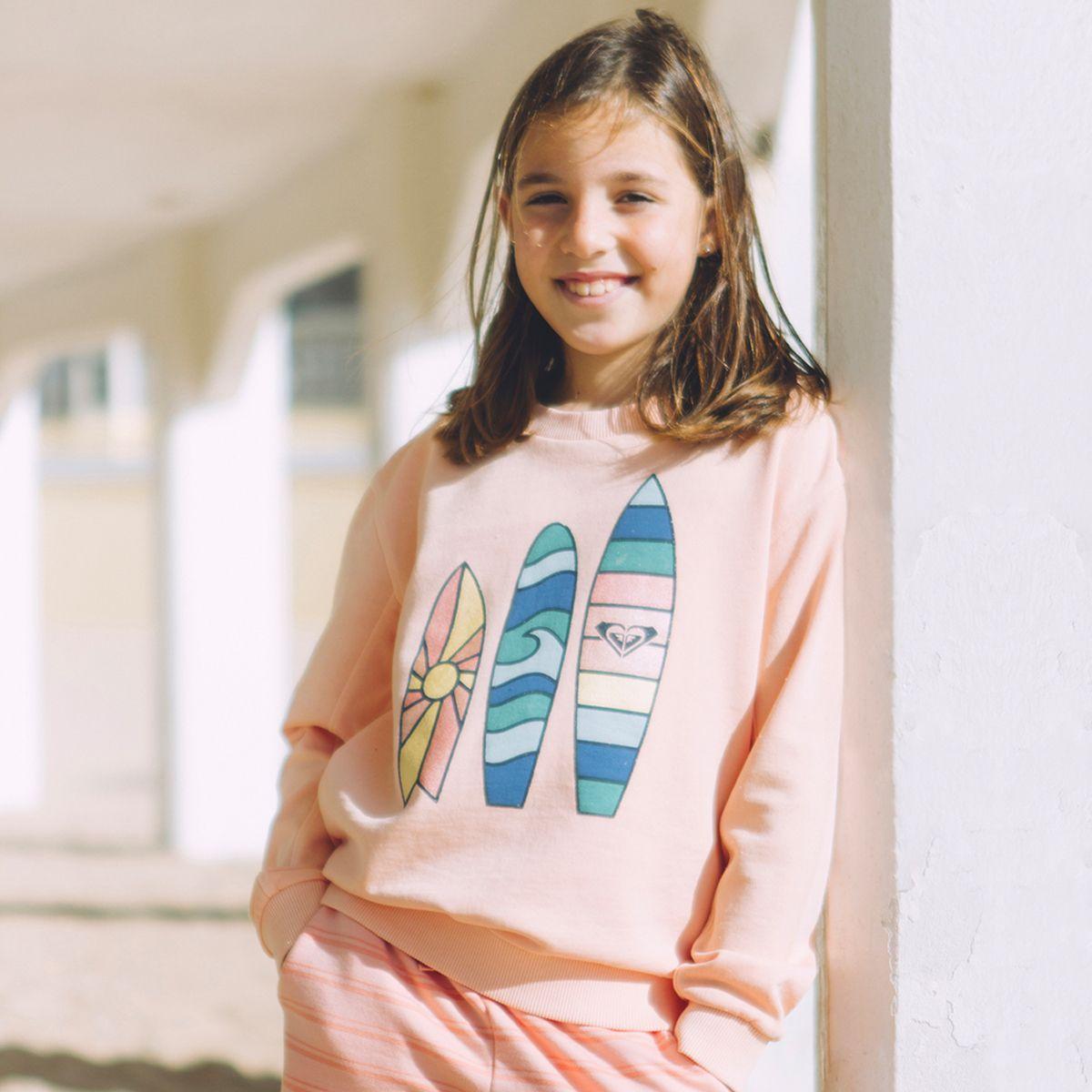 Polerón Roxy Oh Happy Day Niña Tropical Peach-1