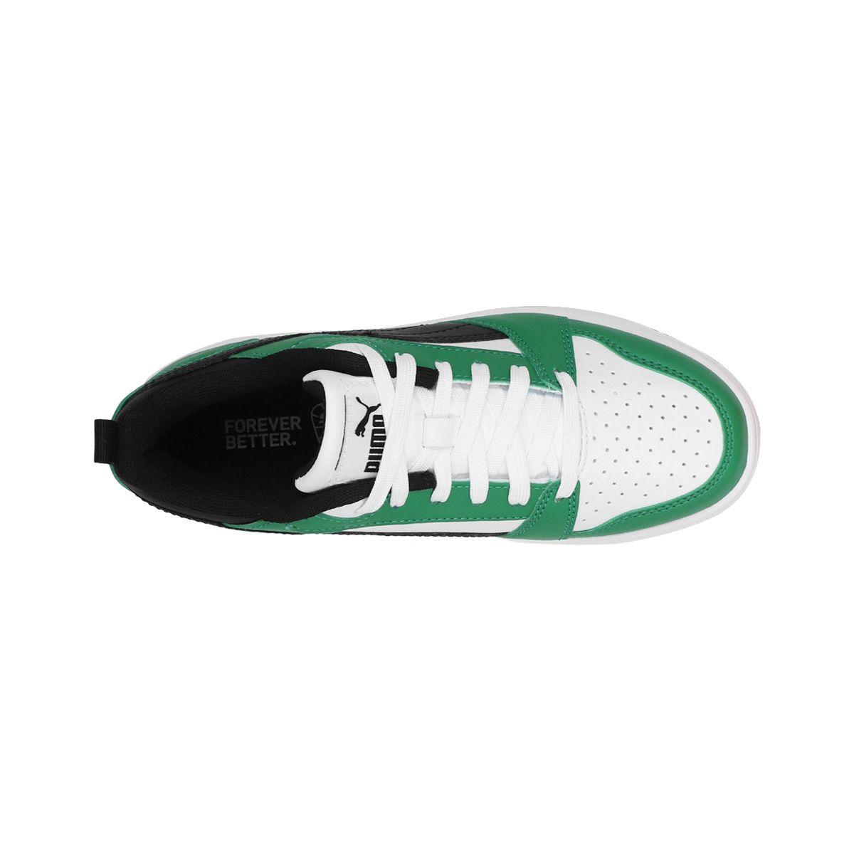 Zapatilla Puma Rebound V6 Low Joven Verde-4