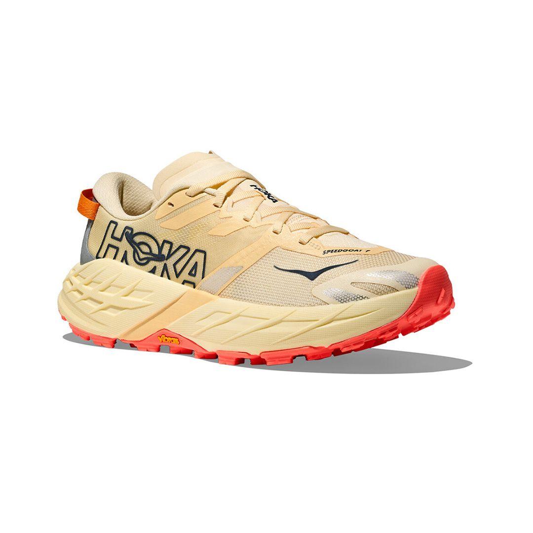 Hoka Speedgoat 7 Mujer Vintage Yellow/Neon Flame-4