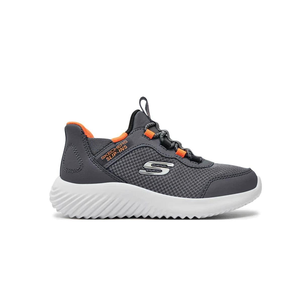 Zapatillas Joven Bounder-Brisk-Burst Skechers Gris-1