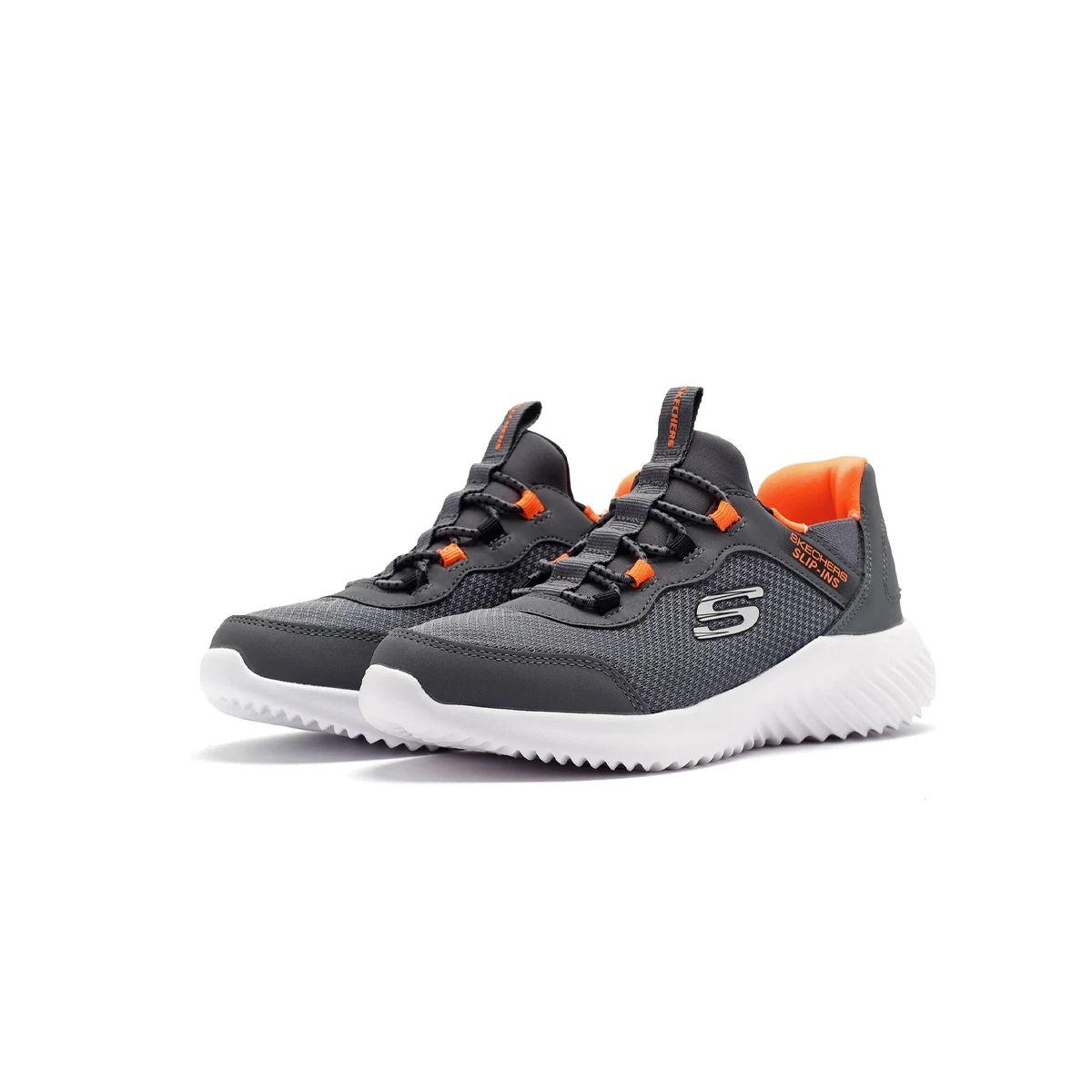 Zapatillas Joven Bounder-Brisk-Burst Skechers Gris-2
