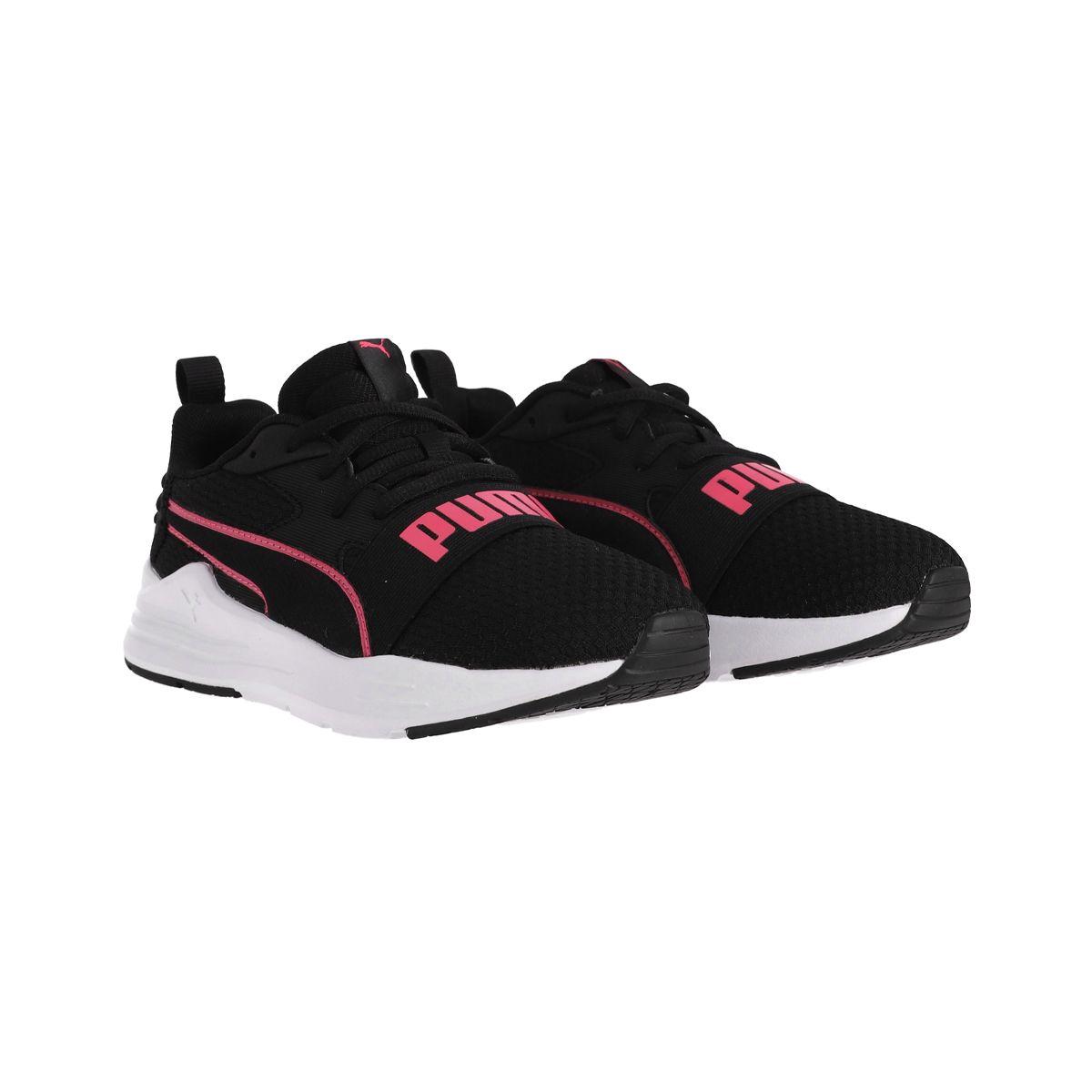 Zapatilla Puma Wired Run Pure Joven Negras/Rosadas-2