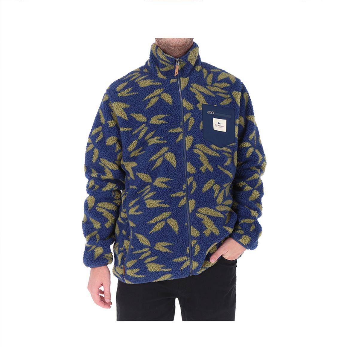 Polerón Quiksilver Sherpa Stamp Hombre Burnt Olive-0