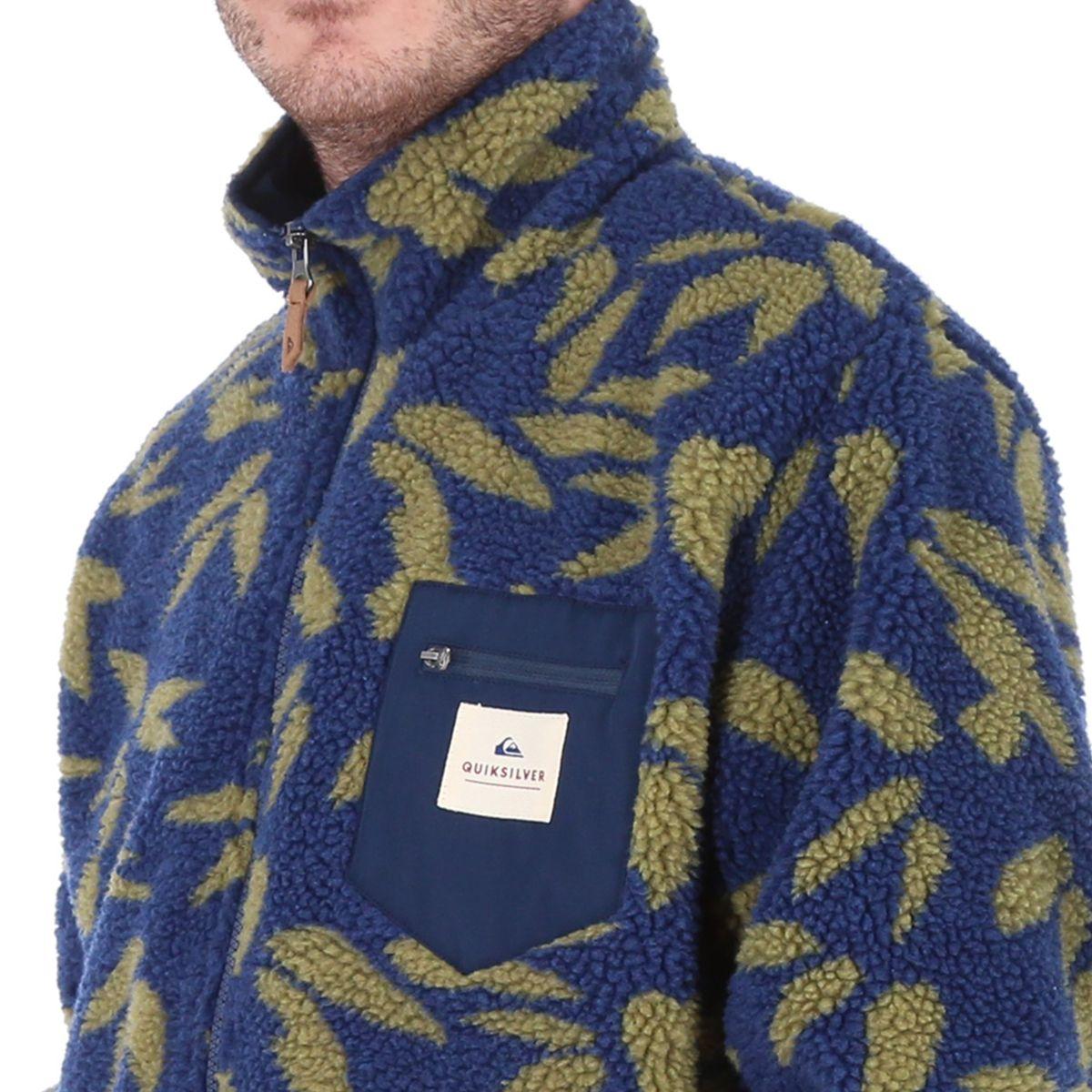 Polerón Quiksilver Sherpa Stamp Hombre Burnt Olive-3