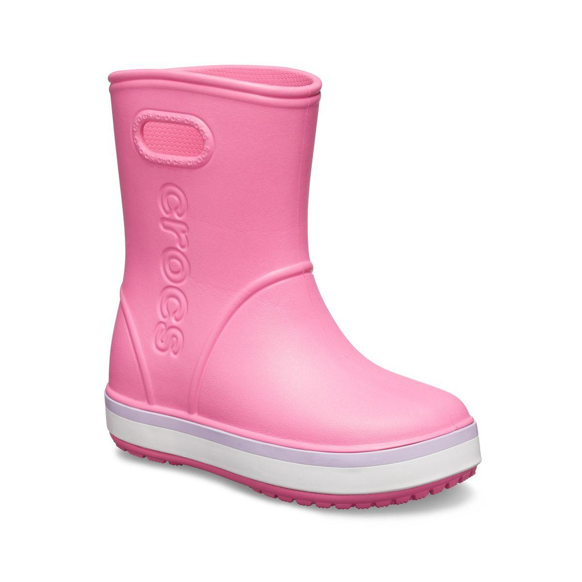 Bota Crocs Crocband Rain K Niña Pink Lemonade/Lavender-0