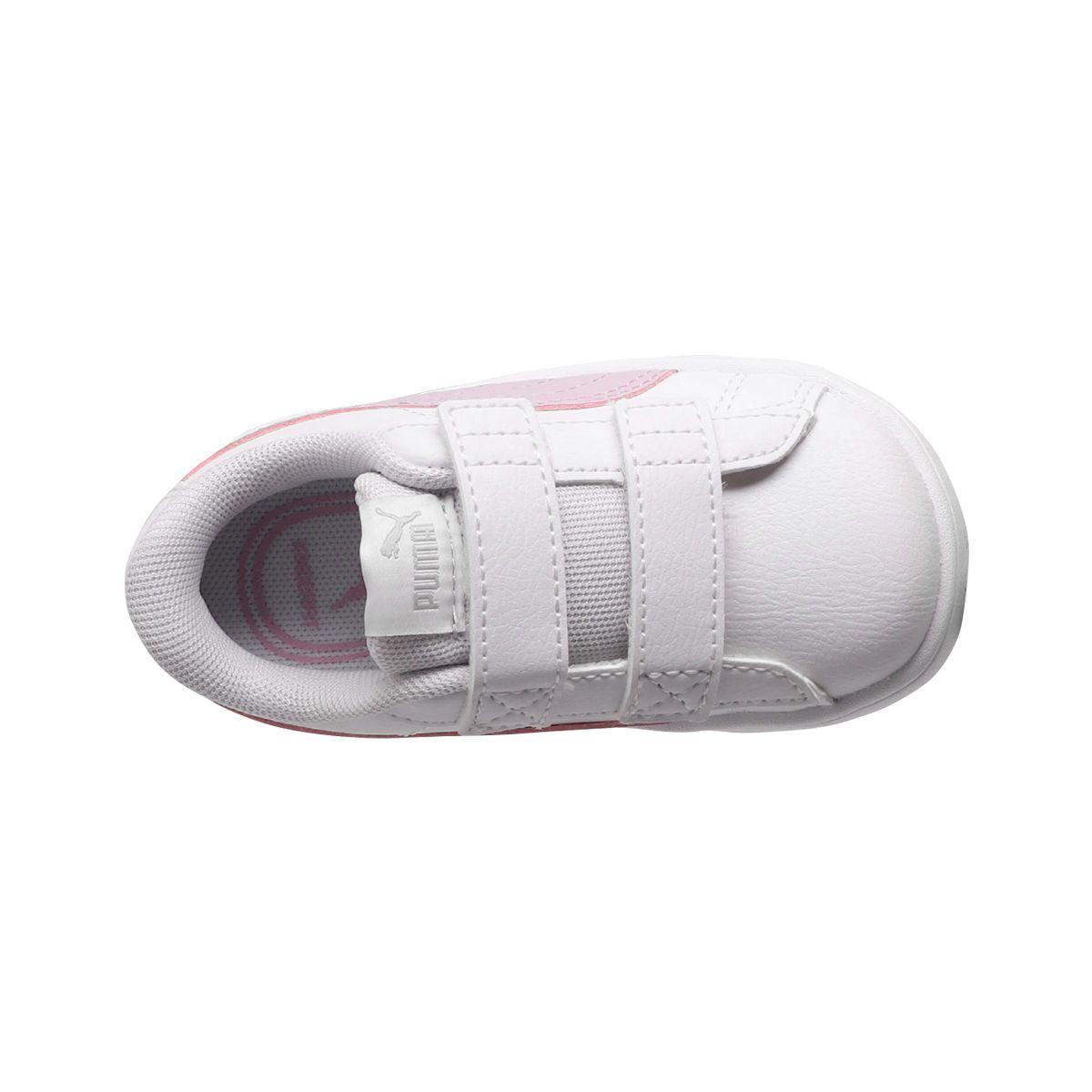 Zapatilla Puma Rickie Classic V Niños TD Blancas/Rosadas-4