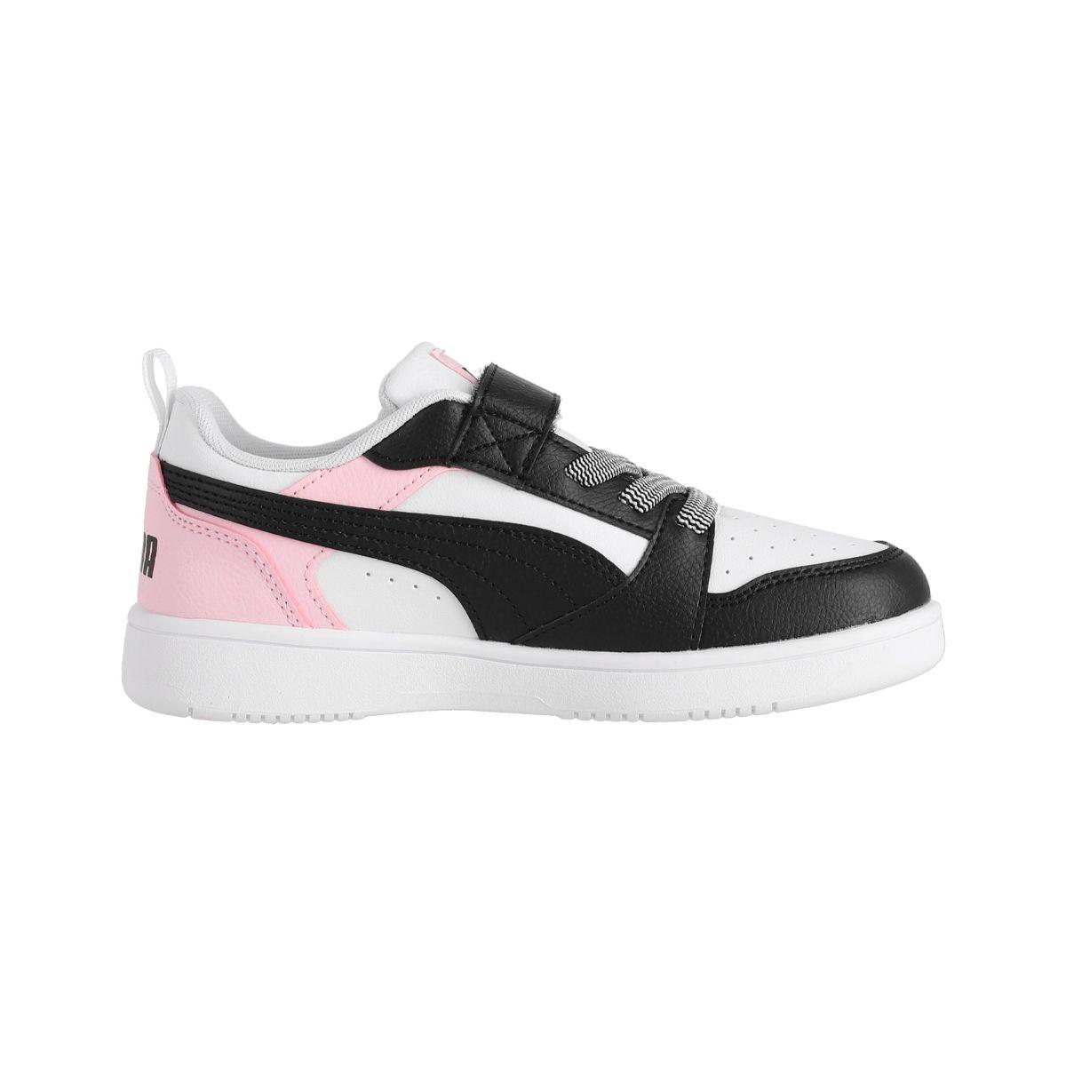 Zapatilla Puma Urbanas Rebound V6 Niña Blancas/Negra/Rosada-1