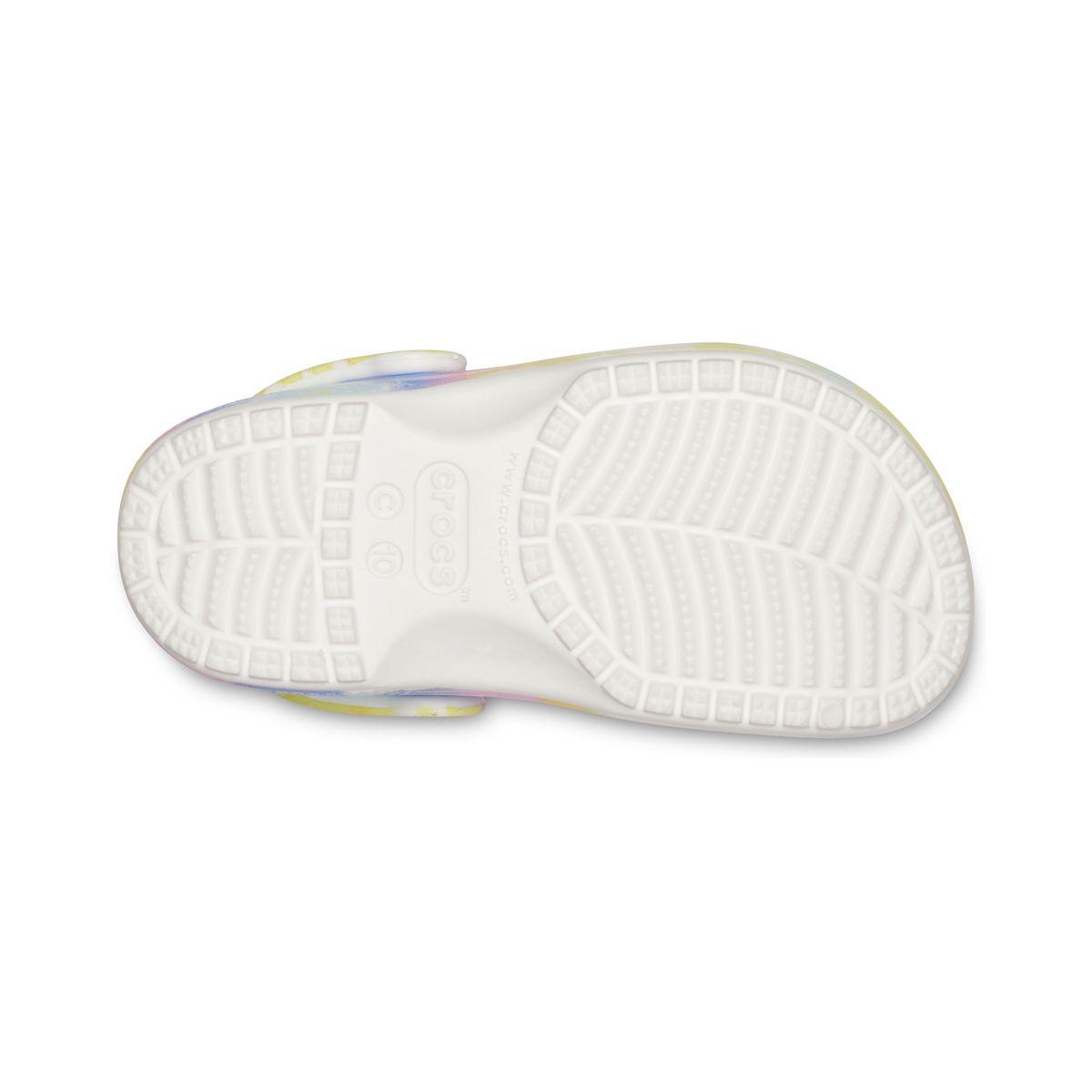 Zueco Crocs Classic Tie Dye Graphic Niño White/Multi-2