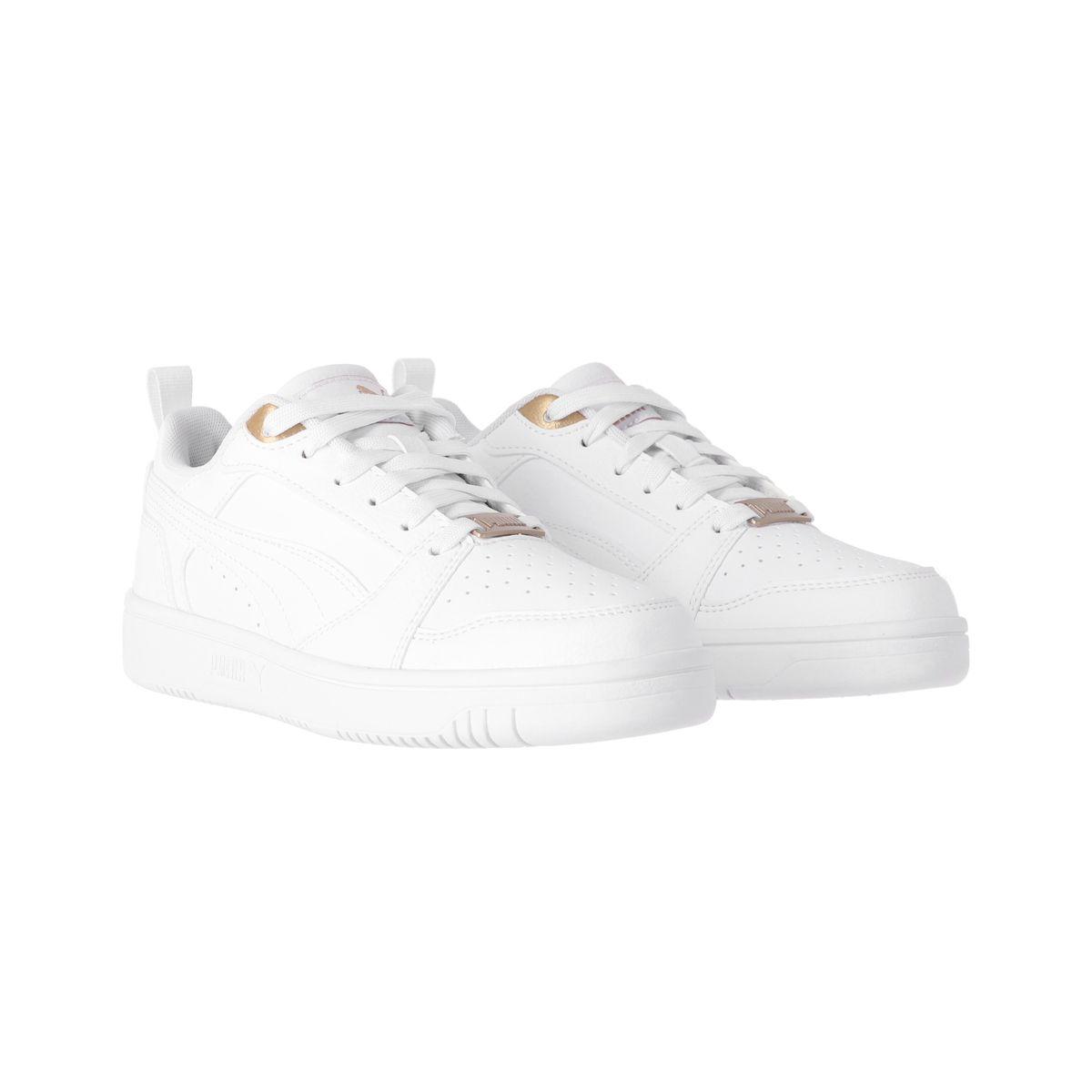 Zapatilla Puma Rebound V6 Low Bling Mujer Blancas-2