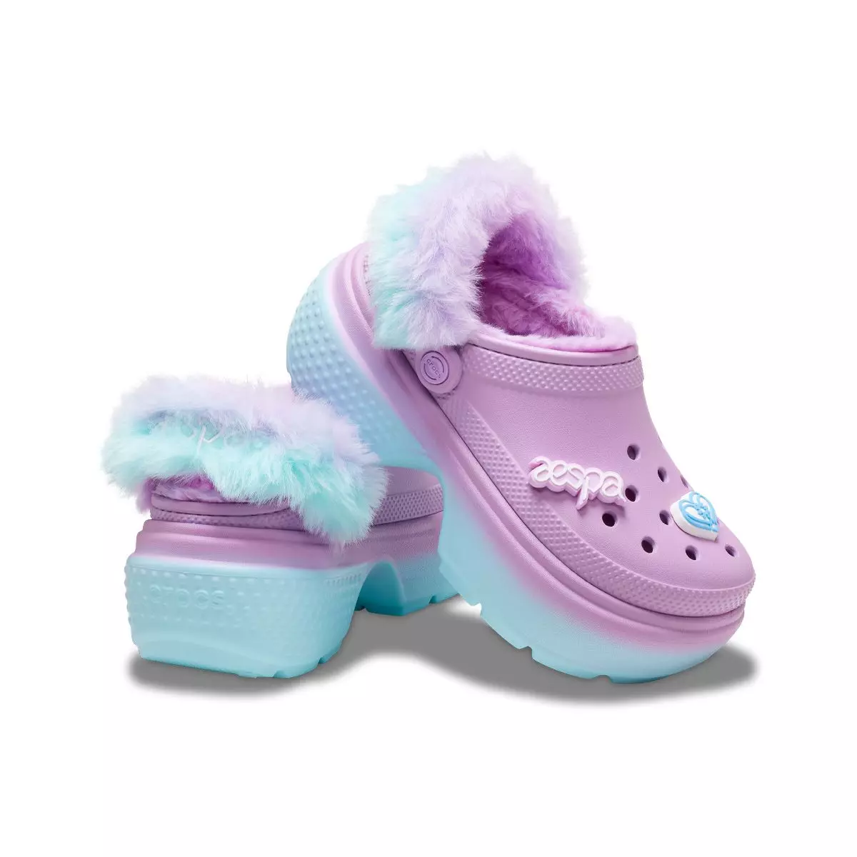 Zueco Crocs x Aespa Mujer Purple/Blue-4