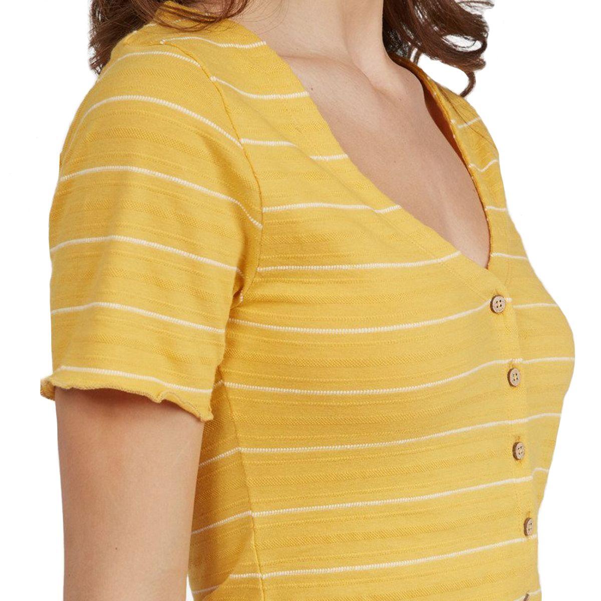 Polera Roxy Uncomplicated Mind Mujer Ochre Beachy Yarn-3