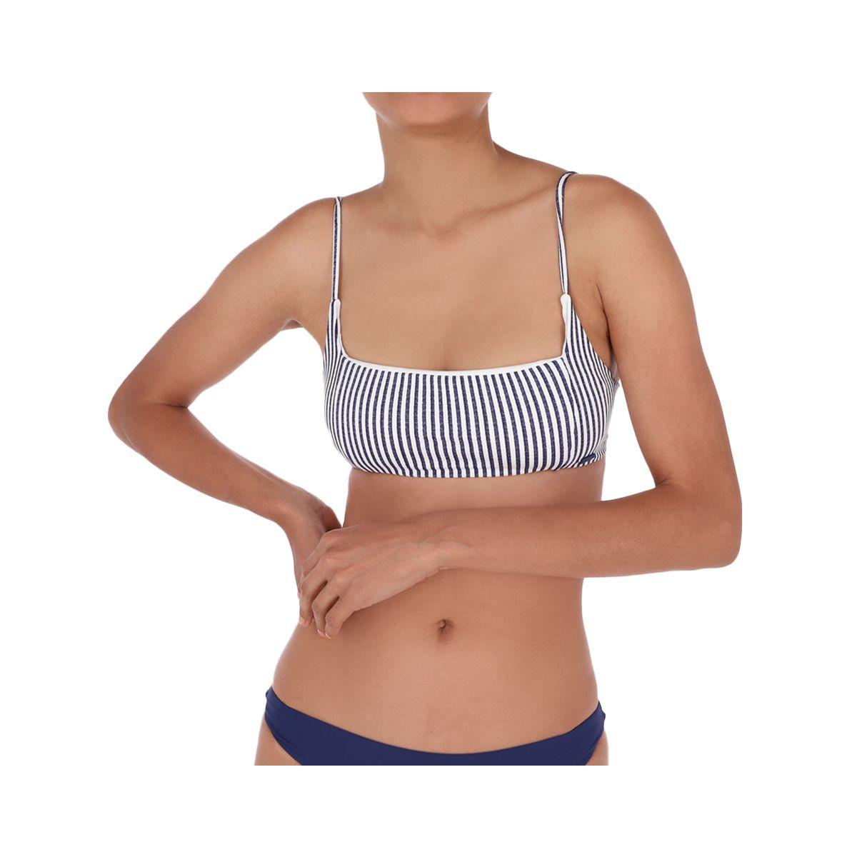 Top Bikini Roxy Athletic Softly Love Mujer Med Blue Stripes-0