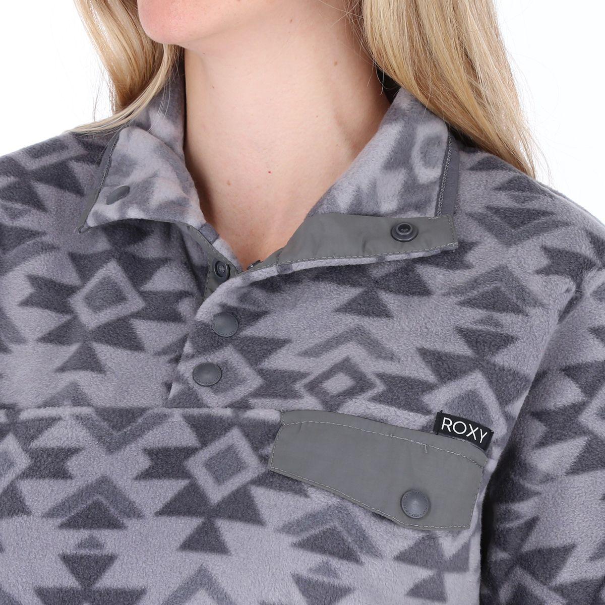 Polerón Roxy High Neck Mujer Charcoal Heather-3