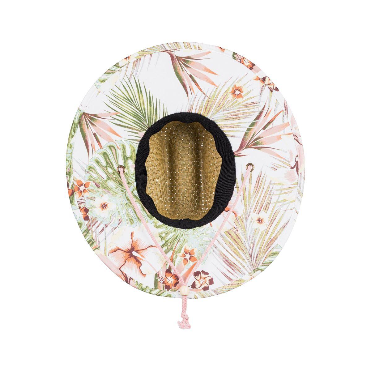 Sombrero Roxy Pina To My Colada Straw Mujer Bright White-1
