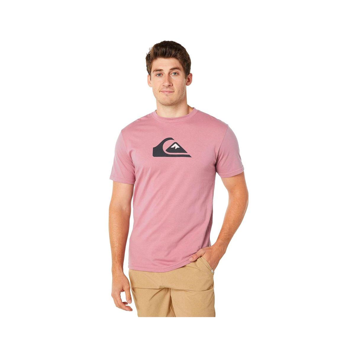 Polera  Quiksilver Comp Logo Dusty Hombre Rosado-0